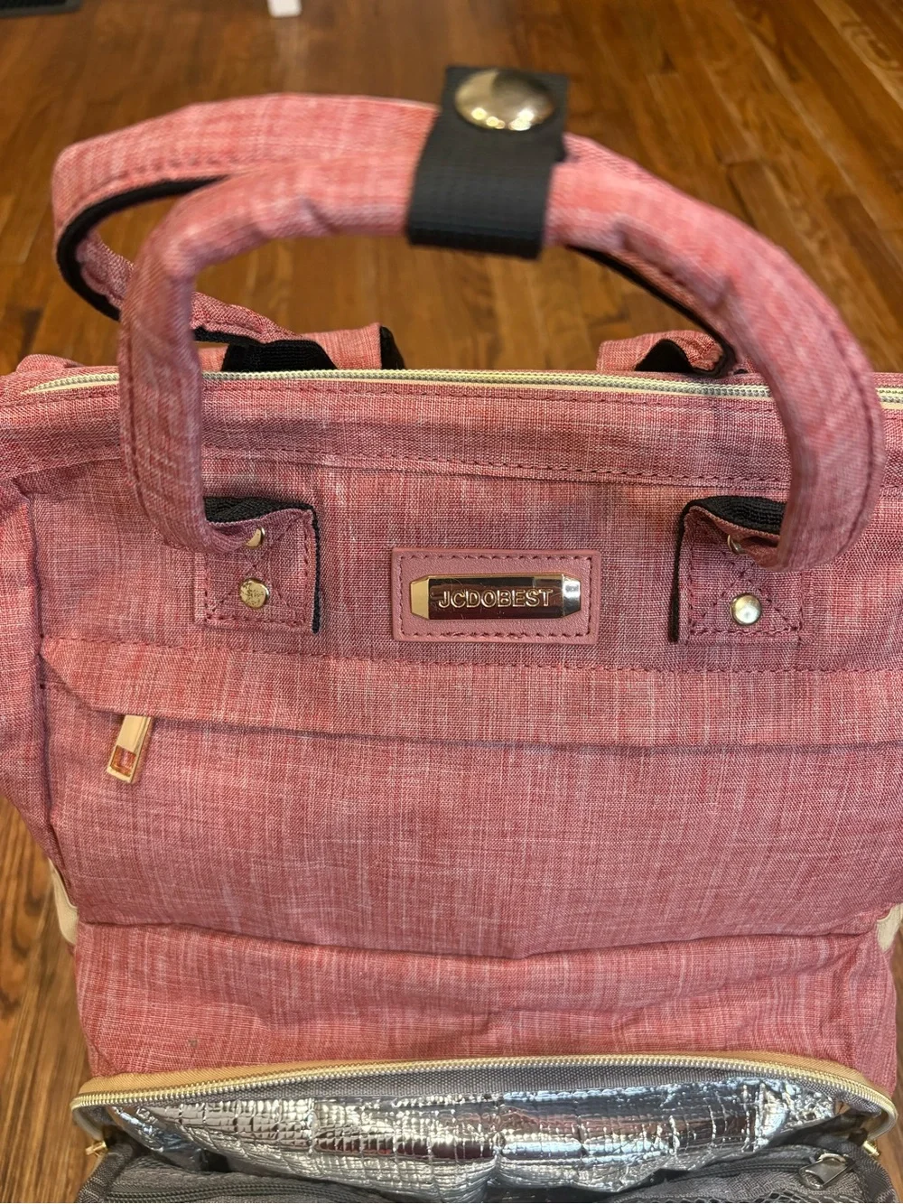 JCDOBEST Mauve Pink Insulated Lunch Bag Laptop Backpack